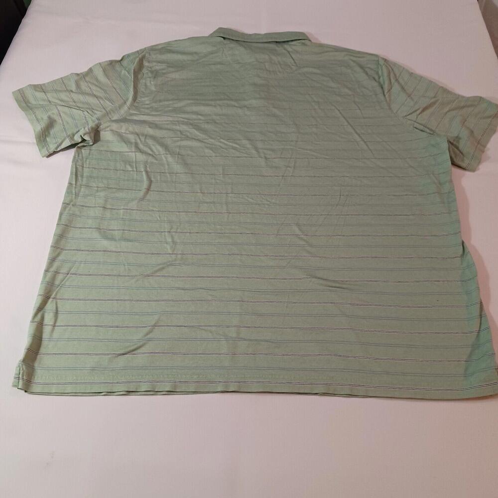 Jos A Bank Traditional Fit Men Green Stripes Short Sleeve Cotton Polo Shirt 4XLT - Picture 2 of 14
